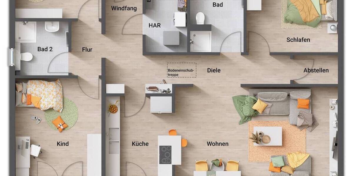 Bungalow Wendeburg - 5 Zimmer, 133 m&sup2;, 409.150&euro; | Angebot:26886016