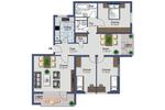 Etagenwohnung Wolfsburg Detmerode - 4 Zimmer, 96 m&sup2;, 1.050&euro; | Angebot:26355857