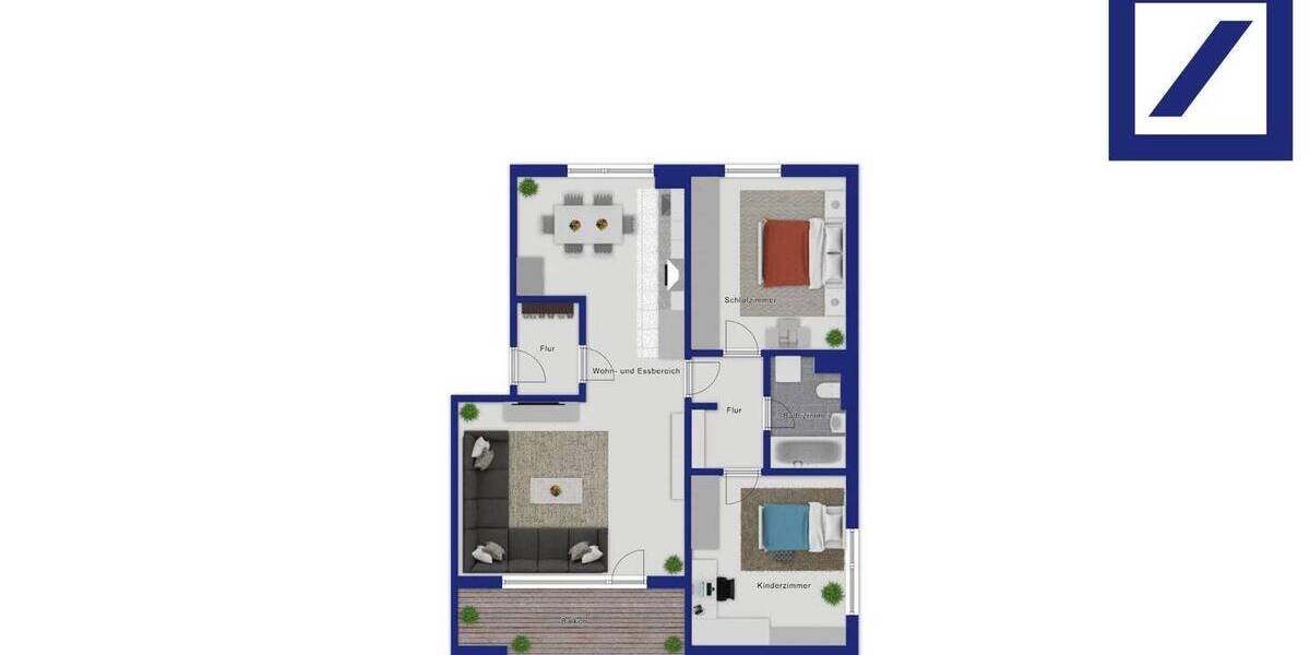 Etagenwohnung Wolfsburg Vorsfelde - 3 Zimmer, 70 m&sup2;, 165.000&euro; | Angebot:26128833