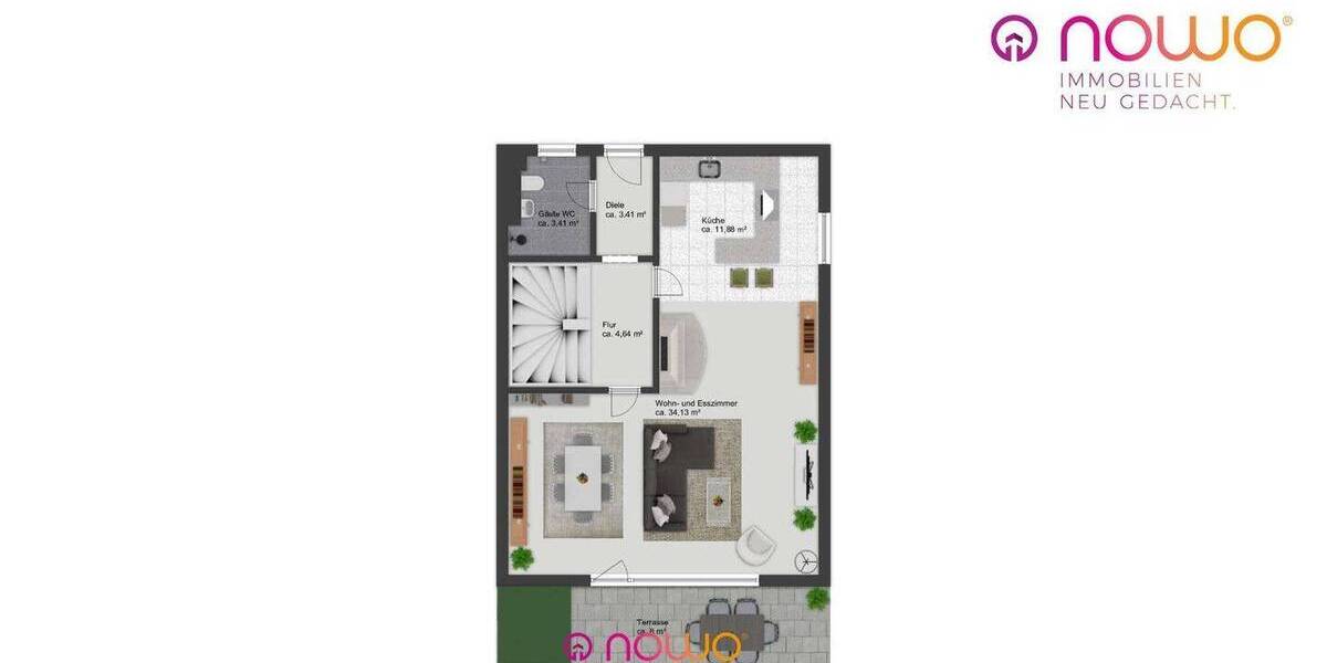 Reihenendhaus Cremlingen Gardessen - 3 Zimmer, 110 m&sup2;, 339.000&euro; | Angebot:26696073