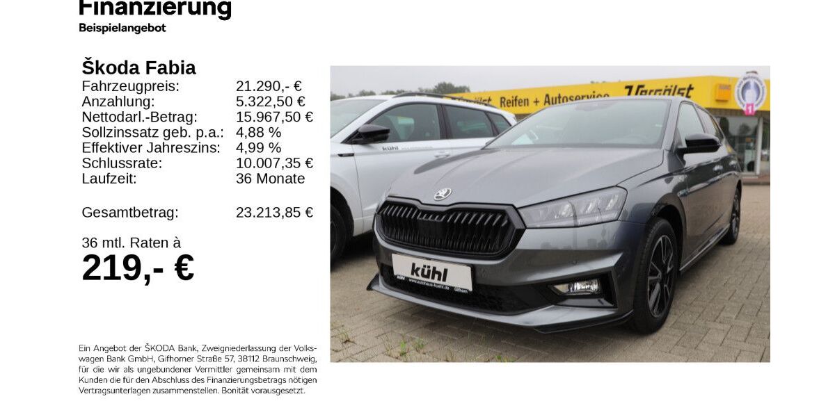 Skoda Fabia 3.600 km 20.990 € Gifhorn 38518