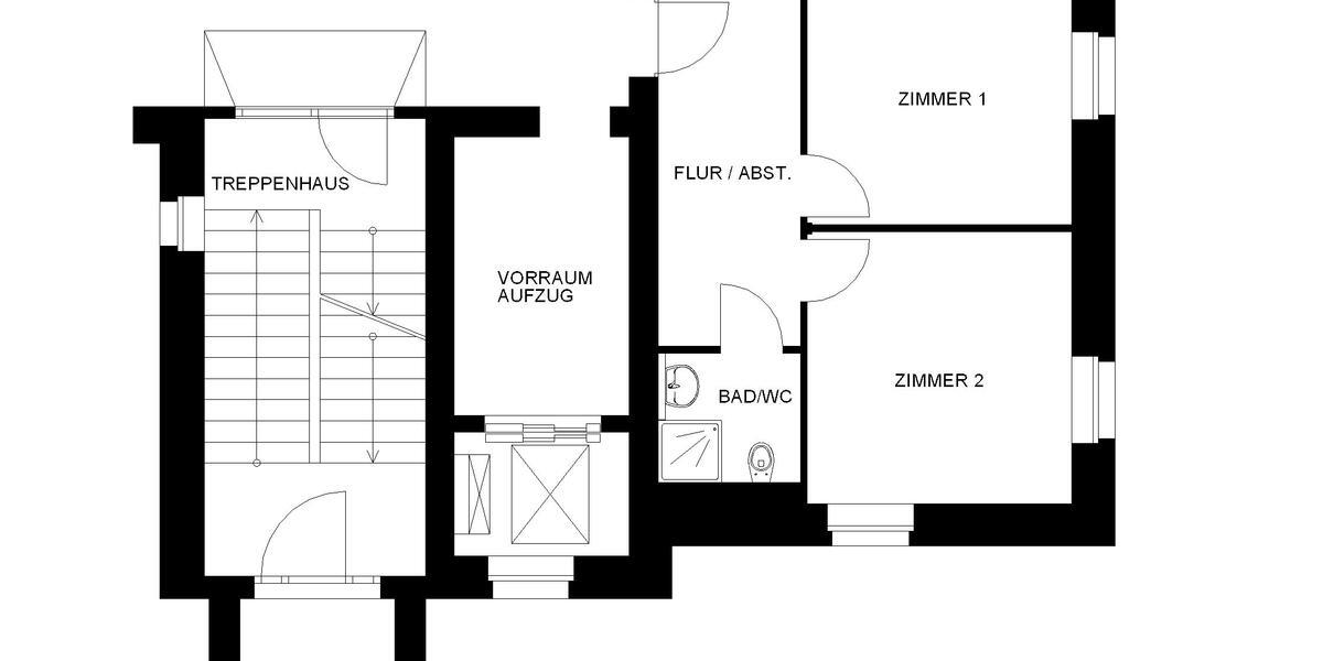 WG geeignet - frisch renovierte Studentenwohnung in Nähe der TU 2 zimmer