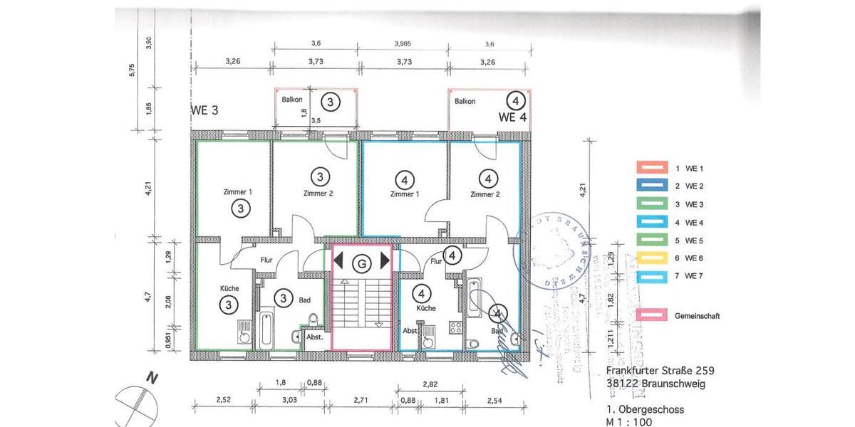 Etagenwohnung Braunschweig Broitzem - 11 Zimmer, 258 m&sup2;, 739.500&euro; | Angebot:26247583