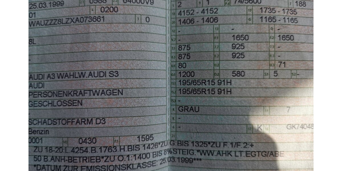 Audi A3 240.000 km 1.800 € Frellstedt 38373