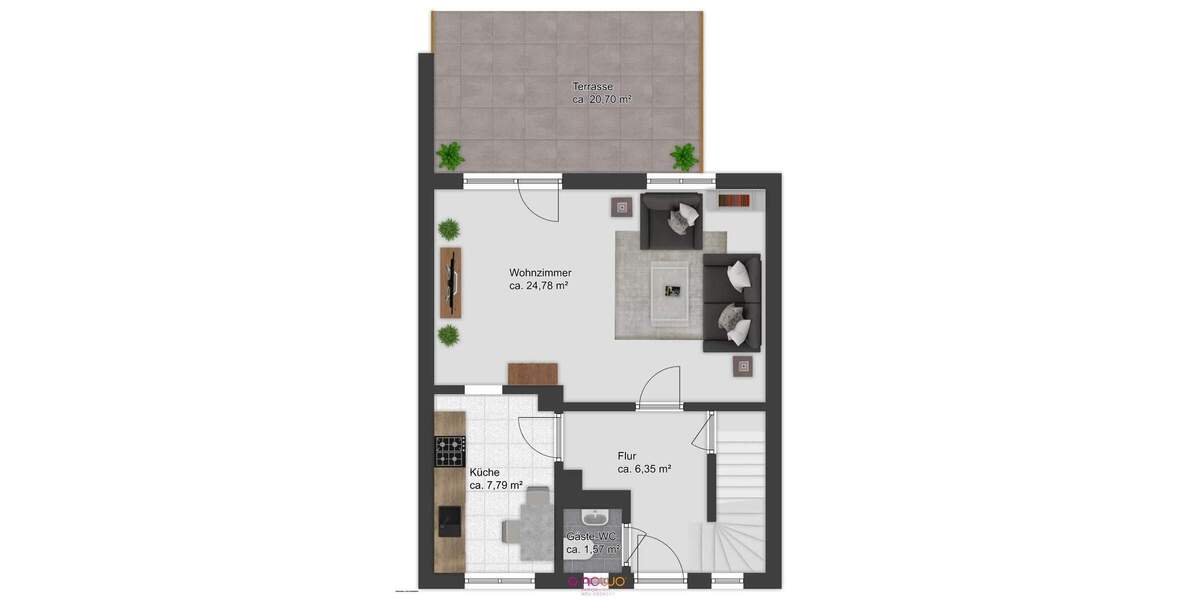 Reihenmittelhaus Braunschweig Völkenrode - 4 Zimmer, 92 m&sup2;, 242.000&euro; | Angebot:25666831