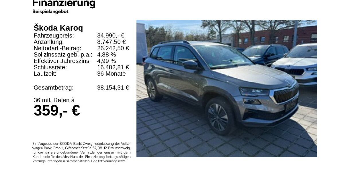 Skoda Karoq 26.231 km 34.840 &euro; Gifhorn 38518
