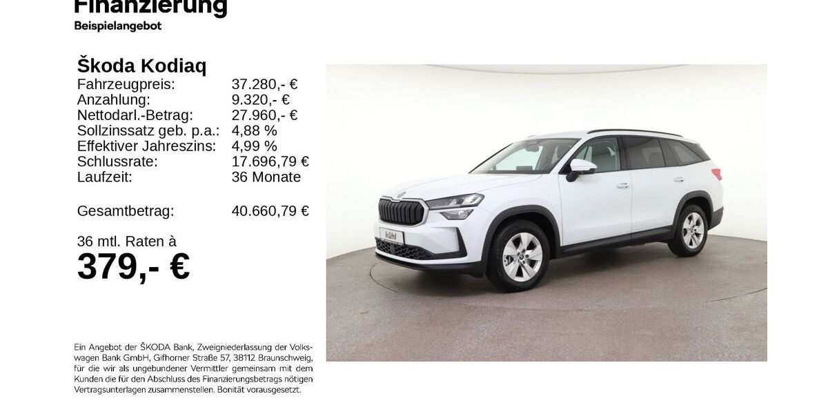 Skoda Kodiaq 15.750 km 36.980 &euro; Gifhorn 38518