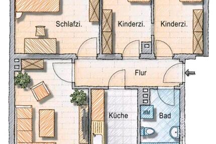 Wohnung Wolfsburg Almke - 4 Zimmer, 82 m&sup2;, 678&euro; | Angebot:26368179