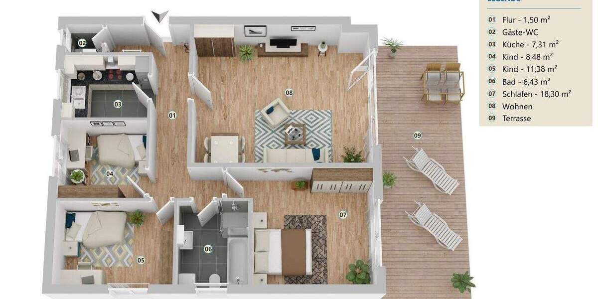 Etagenwohnung Gifhorn - 4 Zimmer, 98 m&sup2;, 209.000&euro; | Angebot:24789231