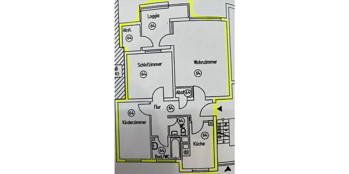 Etagenwohnung Wolfsburg Detmerode - 3 Zimmer, 80 m&sup2;, 150.000&euro; | Angebot:24272172