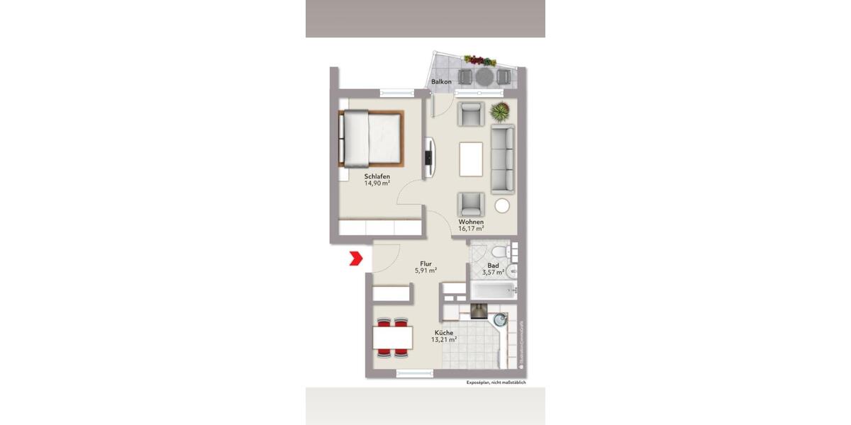 Frisch sanierte 2-Zi-Whg. 1.0G mit neuer Küche, erstbezug 2 zimmer