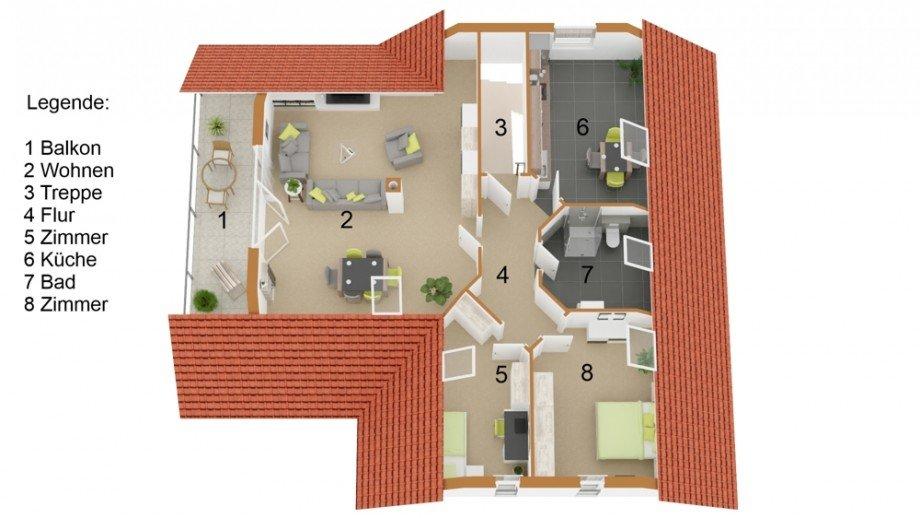 Etagenwohnung Wolfsburg Ehmen - 3 Zimmer, 93 m&sup2;, 990&euro; | Angebot:26580598
