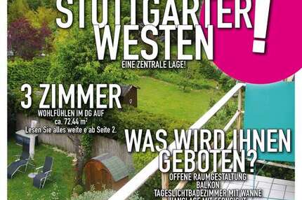 Wohnung zum Mieten in Stuttgart 920 € 72.44 m²
