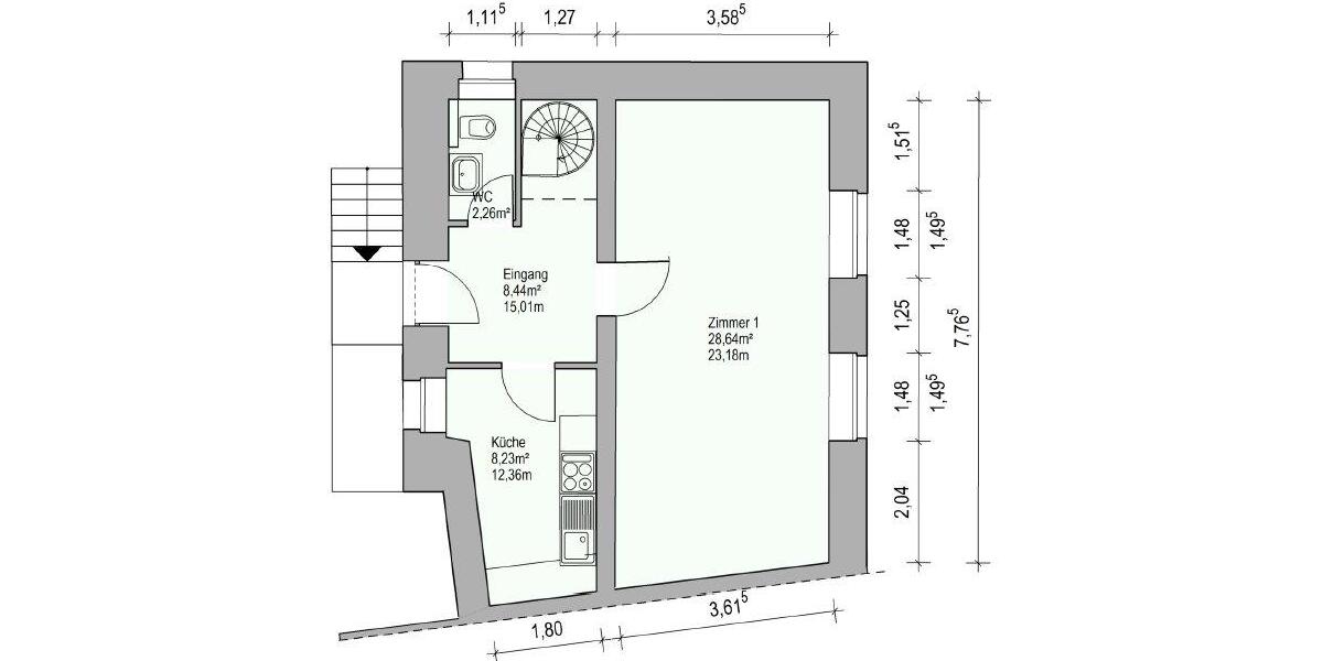 Etagenwohnung Oebisfelde-Weferlingen Weferlingen - 2 Zimmer, 93 m&sup2;, 770&euro; | Angebot:26633188