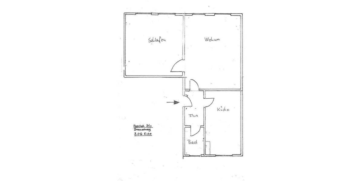 Etagenwohnung Braunschweig Lehndorf-Watenbüttel - 2 Zimmer, 80 m&sup2;, 800&euro; | Angebot:25070361