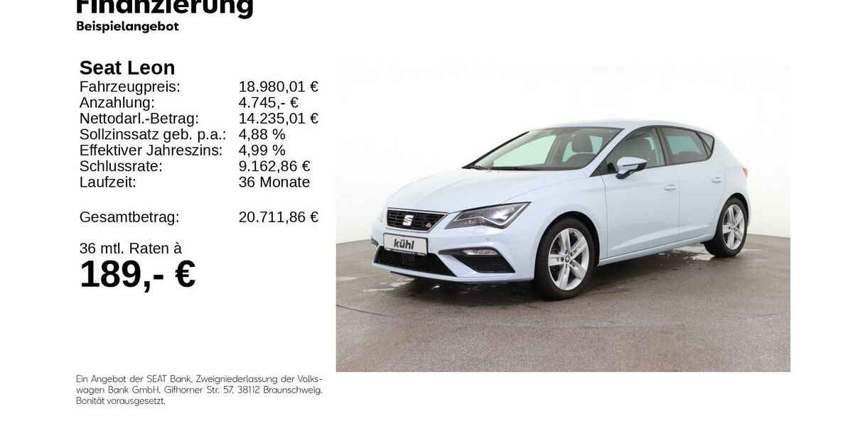 Seat Leon 21.000 km 18.780 € Gifhorn 38518