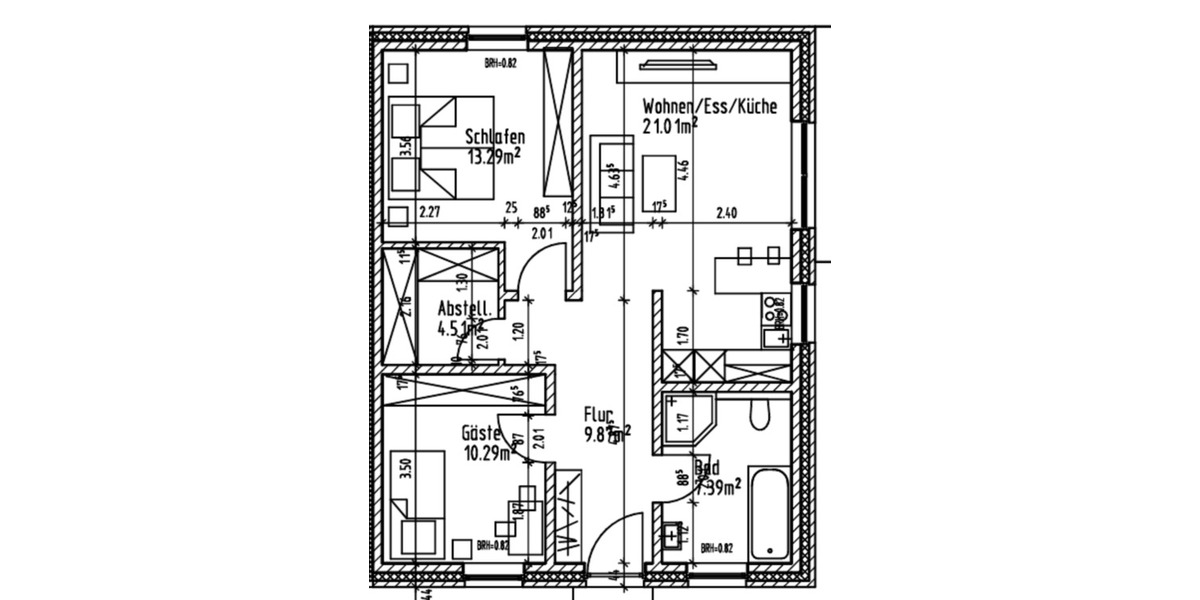 Erdgeschoßwohnung Gifhorn - 3.5 Zimmer, 69 m&sup2;, 990&euro; | Angebot:24874705