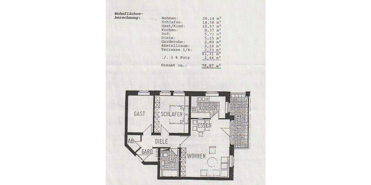 Etagenwohnung Braunschweig Melverode - 3 Zimmer, 80 m&sup2;, 249.000&euro; | Angebot:24826274