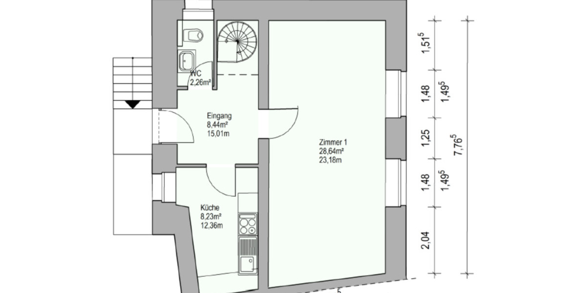 2 Zimmer 93 qm Wohnung, inkl. Küche, Bad, eigener Eingang 2 zimmer