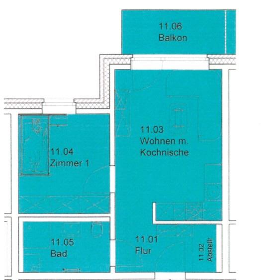 Etagenwohnung Jembke - 2 Zimmer, 42 m&sup2;, 587&euro; | Angebot:24846183