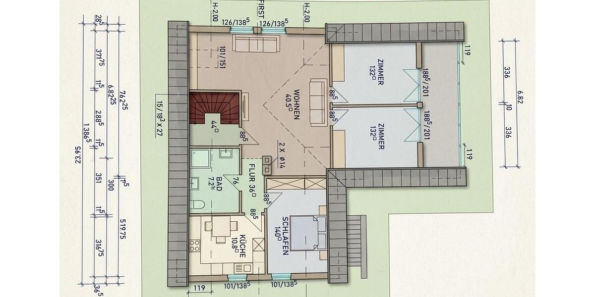 Etagenwohnung Wolfsburg - 4 Zimmer, 107 m&sup2;, 890&euro; | Angebot:26255723