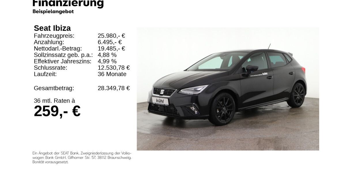 Seat Ibiza 1.500 km 25.780 € Gifhorn 38518