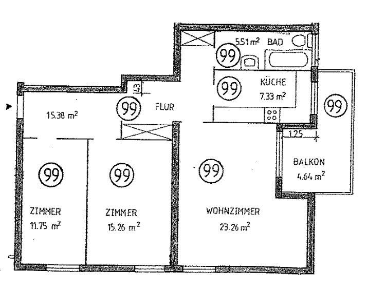 Erdgeschoßwohnung Gifhorn - 3 Zimmer, 83 m&sup2;, 160.000&euro; | Angebot:26557064
