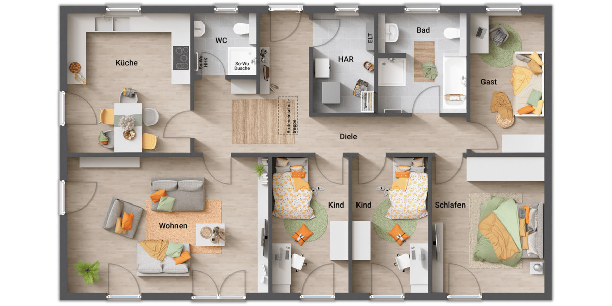 Bungalow Kneitlingen Eilum - 6 Zimmer, 130 m&sup2;, 344.790&euro; | Angebot:26595467