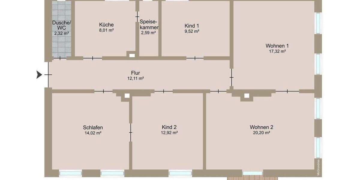 Innenstadtnahe 5-Zimmer Altbau Wohnung im 2. OG mit Balkon, Stuck und Parkett - Provisionsfrei 5 zimmer