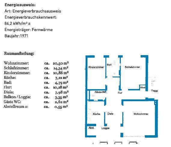 Etagenwohnung Wolfsburg Ehmen - 3 Zimmer, 82 m&sup2;, 139.000&euro; | Angebot:26918438
