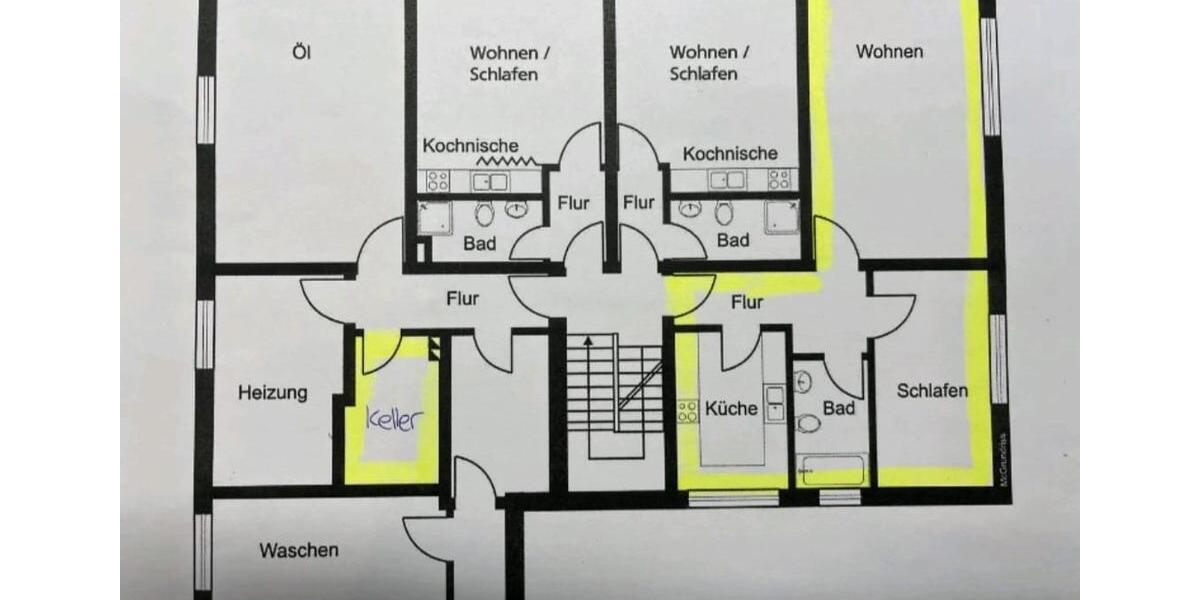 Etagenwohnung Braunschweig Timmerlah-Geitelde-Stiddien - 2 Zimmer, 58 m&sup2;, 600&euro; | Angebot:26455278