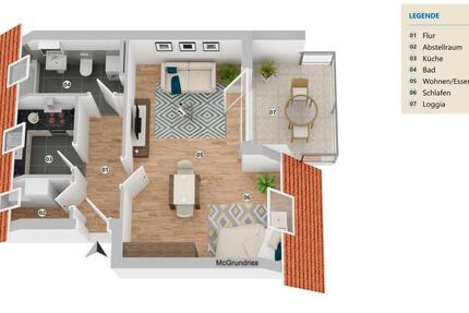 Wohnung Gifhorn - 1 Zimmer, 45 m&sup2;, 495&euro; | Angebot:26350805