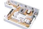 Etagenwohnung Wolfsburg Hellwinkel - 3 Zimmer, 88 m&sup2;, 1.135&euro; | Angebot:25731548