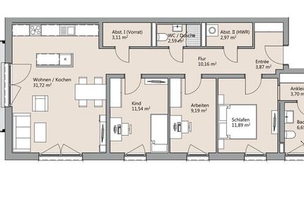 Wohnung Braunschweig Heidberg-Melverode - 4 Zimmer, 103 m&sup2;, 539.000&euro; | Angebot:24409938