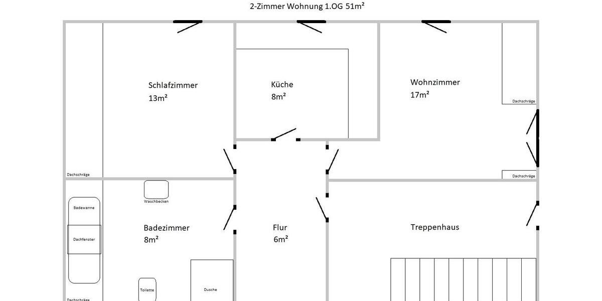 Etagenwohnung Lehre - 2 Zimmer, 50 m&sup2;, 687&euro; | Angebot:26272831