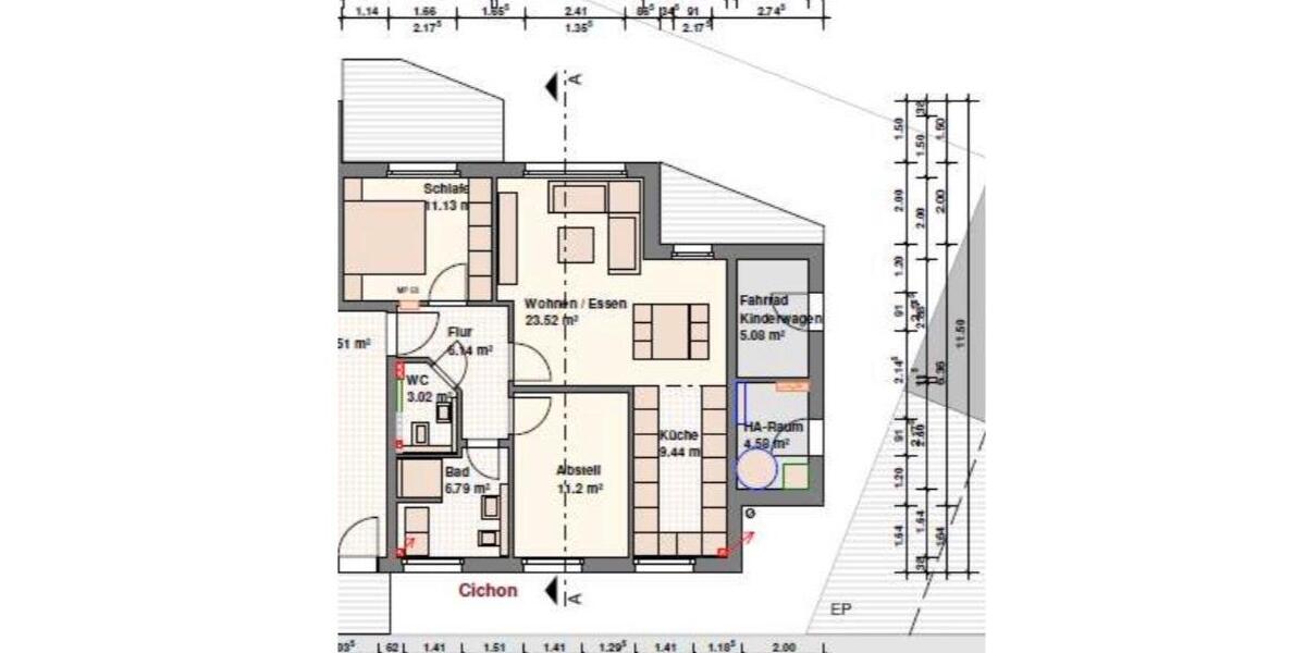 Erdgeschoßwohnung Weyhausen - 3 Zimmer, 72 m&sup2;, 287.500&euro; | Angebot:25920522