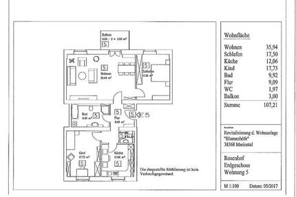 Wohnung Grasleben - 3 Zimmer, 107 m&sup2;, 800&euro; | Angebot:27589229