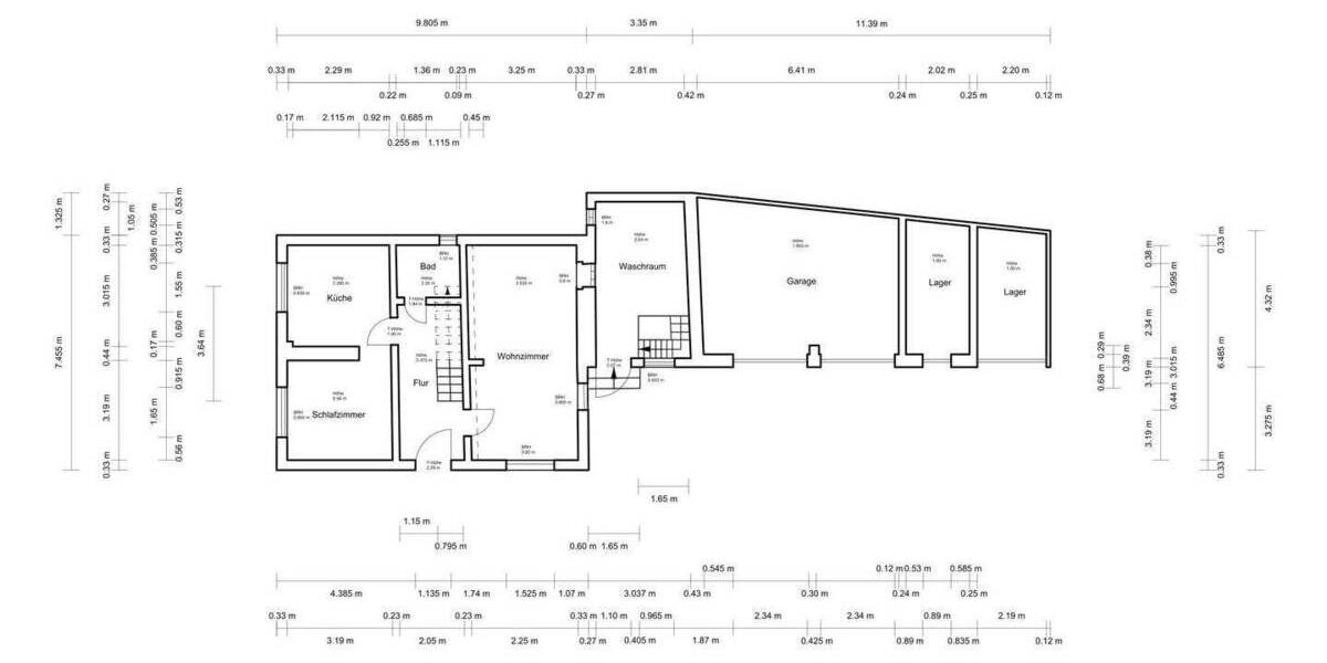 Stark sanierungsbedürftiges 1-FH in BraunschweigBroitzem m. schmalen aber sehr schönem GrundstückGarten inkl. Anbau u. Garagen 4 zimmer