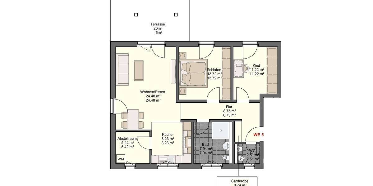 Etagenwohnung Helmstedt Emmerstedt - 3 Zimmer, 88 m&sup2;, 264.900&euro; | Angebot:19290834