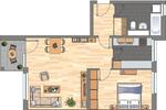 Etagenwohnung Wolfsburg Detmerode - 2 Zimmer, 62 m&sup2;, 557&euro; | Angebot:26085146
