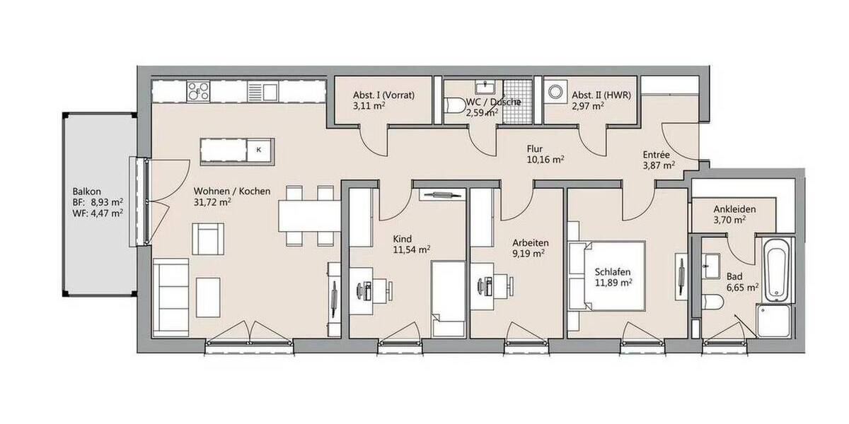 Etagenwohnung Braunschweig Stöckheim - 4 Zimmer, 103 m&sup2;, 495.000&euro; | Angebot:26343966