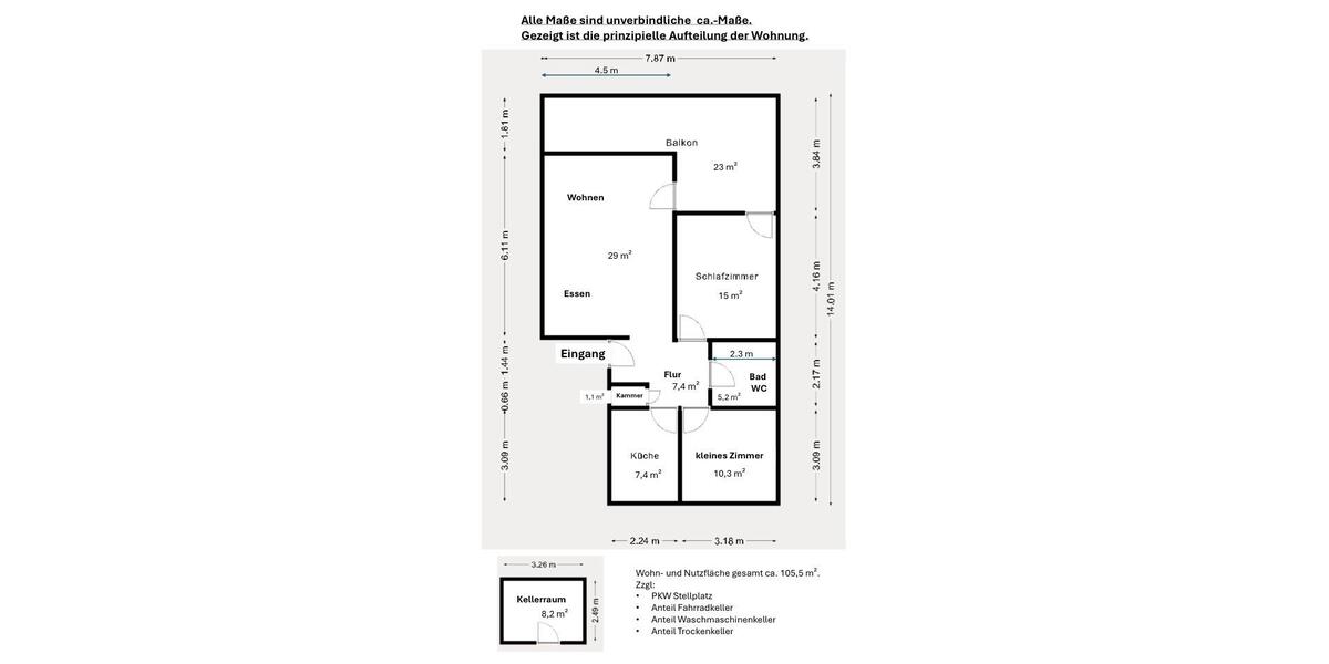 Etagenwohnung Gifhorn - 3 Zimmer, 84 m&sup2;, 197.500&euro; | Angebot:27049151