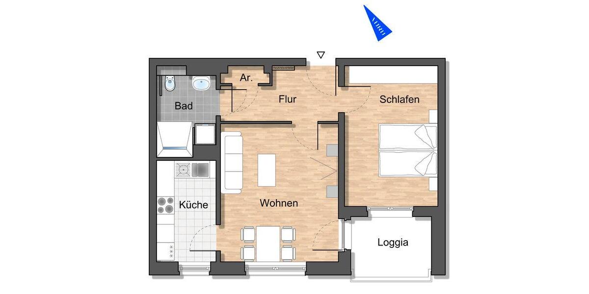Perfekte Single-Wohnung im Neubaugebiet Sonnenkamp! 2 zimmer